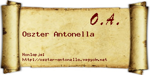 Oszter Antonella névjegykártya